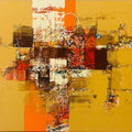 Abstract acrylic painting titled 'Untitled 16', 48x66 inch, by artist Stalin Joseph on Canvas