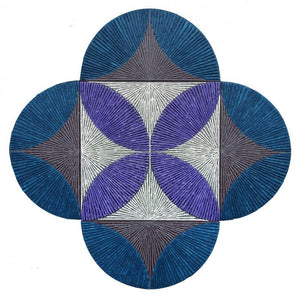 Abstract acrylic painting titled 'Untitled 172', 48x48 inches, by artist Sandesh Khule on Canvas