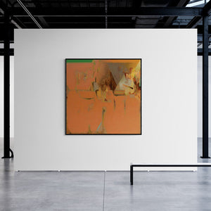 Shrikant Kadam's painting 'Untitled 174 (Shifting Realities)' displayed in a modern living room setting