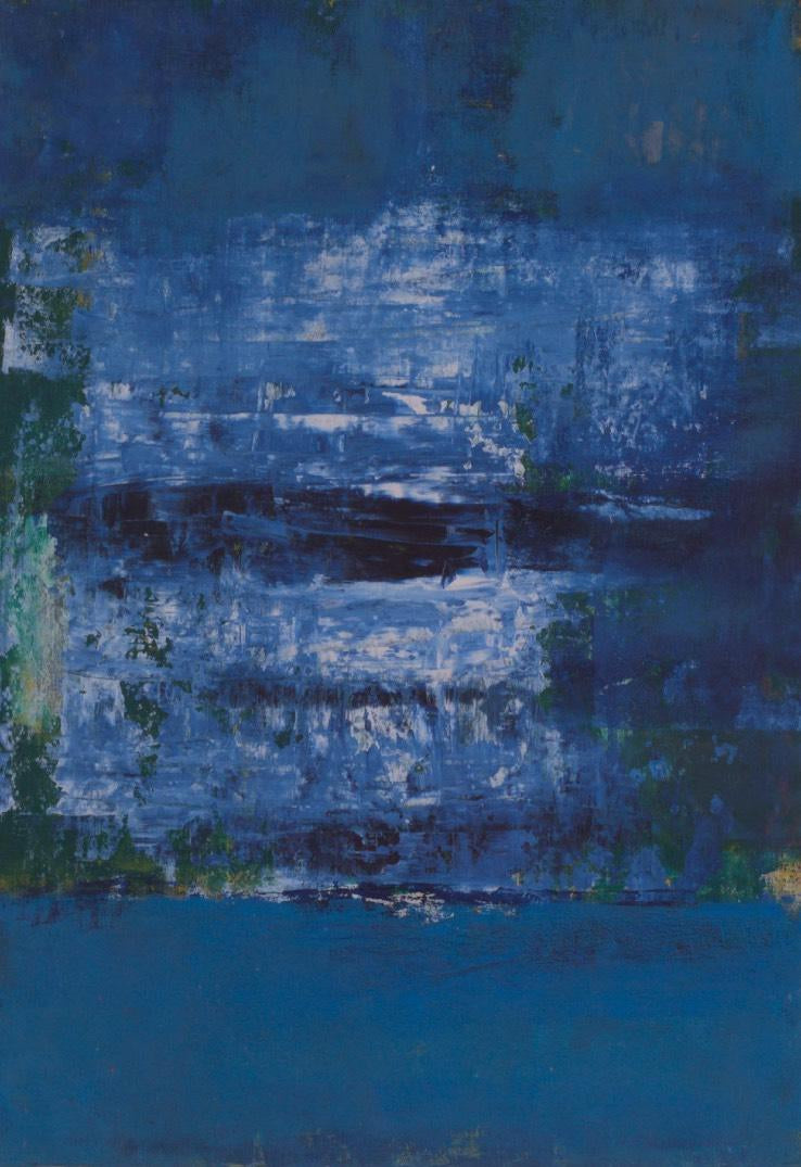 'Untitled 19' abstract acrylic painting by artist Sharad Tarde, 19x13 inch, on paper