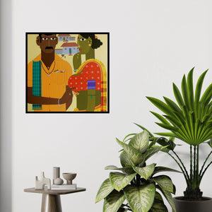 In-situ view of Narsimlu Kandi's 'Untitled 2' painting in a room