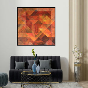 Mansi Palshikar's 'Untitled 2' painting visualized above a sofa in a contemporary room.