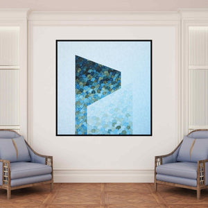 In-situ view of Ishwari Manolikar's 'Untitled 2 (Emergence)' painting in a room