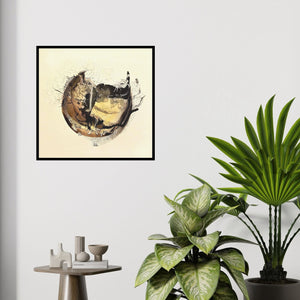 In-situ view of Tabassum Yusuf's 'Untitled 2 (Earth Echoes)' painting in a room