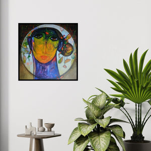 In-situ view of Ramesh Gujar's 'Untitled 2 (The Mystical Gaze)' painting in a room