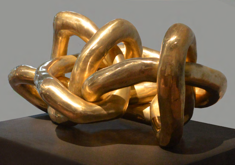 Untitled 2' abstract Bronze sculpture by artist Rambali Prajapati, 17x25 inch, on bronze