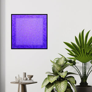 In-situ view of Ishwari Manolikar's 'Untitled 2 (Violet Vortex)' painting in a room