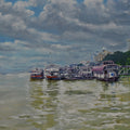 Untitled 2' seascape acrylic painting by artist Satyabrata Karmakar, 30x36 inch, on canvas