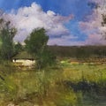 Untitled 2' landscape acrylic painting by artist Dilip Dudhane, 24x30 inch, on canvas