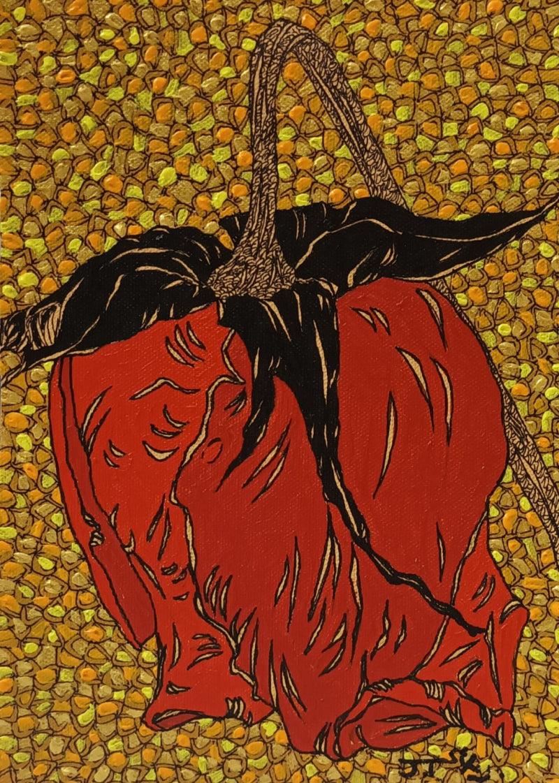 Nature acrylic painting titled 'Untitled 2', 10x7 inches, by artist Rama Krishna V on Canvas