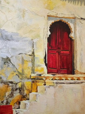 Untitled 2' still-life acrylic painting by artist Rajashree Sutar, 24x18 inch, on canvas