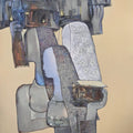 Untitled 2' contemporary acrylic painting by artist Raju Baviskar, 40x35 inch, on canvas