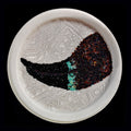 Untitled 2' contemporary mixed-media painting by artist Poonam Kishor, 12x12 inch, on food paper plate