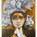 Figurative serigraphs painting titled 'Untitled 2', 30x22 inch, by artist Jamil Naqsh on Paper