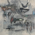 Untitled 2' abstract acrylic painting by artist Rajesh Ambalkar, 20x20 inch, on canvas