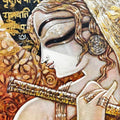 Untitled 2' religious mixed-media painting by artist Subrata Ghosh, 18x15 inch, on canvas