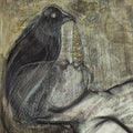 Untitled 2' contemporary mixed-media painting by artist Sudhir Shukla, 26x20 inch, on paper