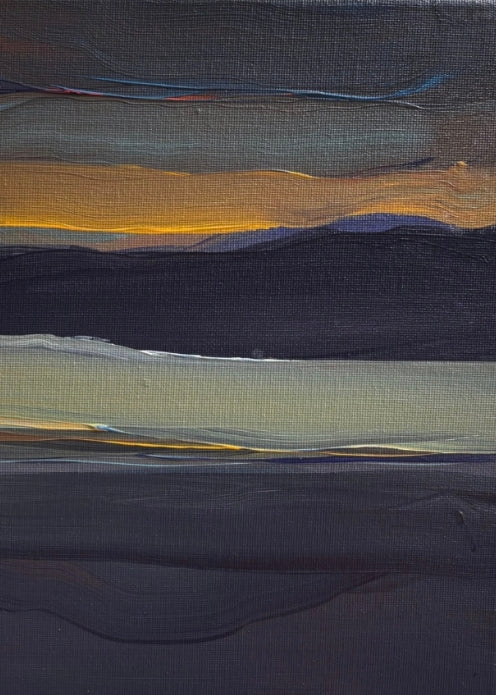 Untitled 2' abstract acrylic painting by artist Suresh Nattar, 10x8 inch, on canvas
