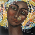 Untitled 2' figurative acrylic painting by artist Suruchi Jamkar, 12x12 inch, on canvas