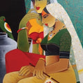 Untitled 2' figurative acrylic painting by artist Agacharya A, 30x24 inch, on canvas