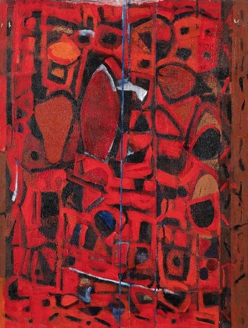 Untitled 2' contemporary acrylic painting by artist Achuthan Kudallur, 43x39 inch, on canvas