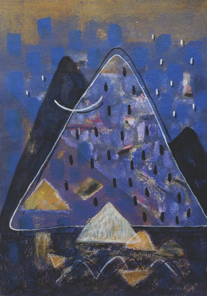 Untitled 2' abstract acrylic painting by artist Amit Bankar, 20x14 inch, on paper