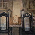 'Untitled 2' still-life mixed-media painting by artist Soyali Saha, 32x39 inch, on paper