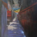 Untitled 2' landscape acrylic painting by artist Sachin Sawant, 36x30 inch, on canvas
