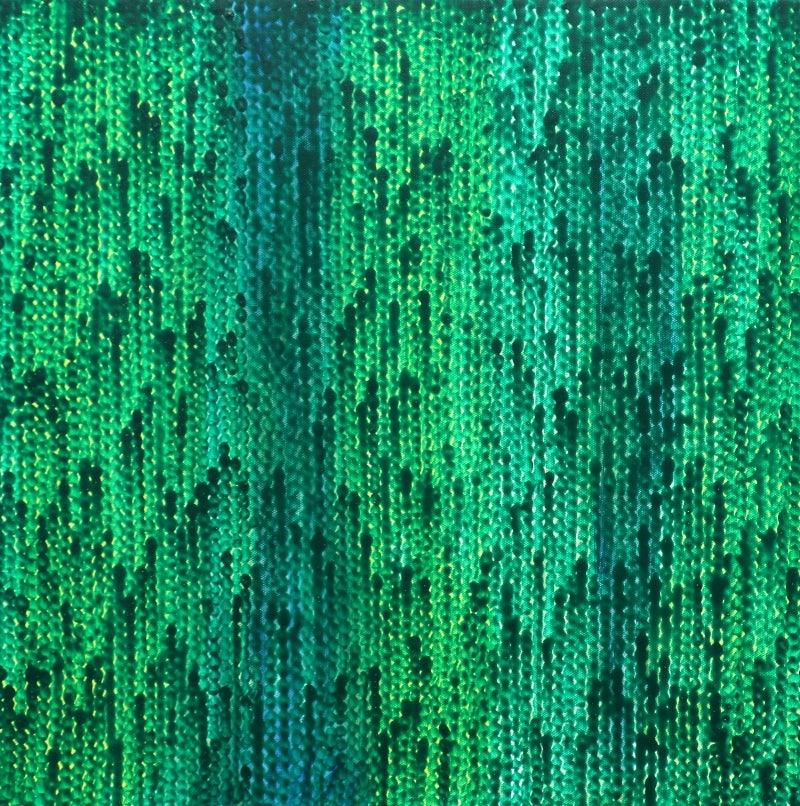 Abstract acrylic painting titled 'Untitled 2', 18x18 inches, by artist Hansodnya Tambe on Canvas