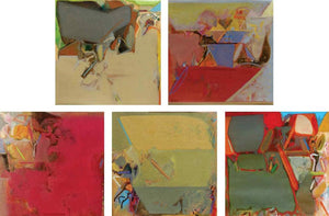 Untitled 202 (A Visual Symphony) by Shrikant Kadam, Original Acrylic Abstract Painting on Canvas, X-Small Square Wall Art