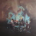 Untitled 207' abstract acrylic painting by artist Dnyaneshwar Dhavale, 36x36 inch, on canvas