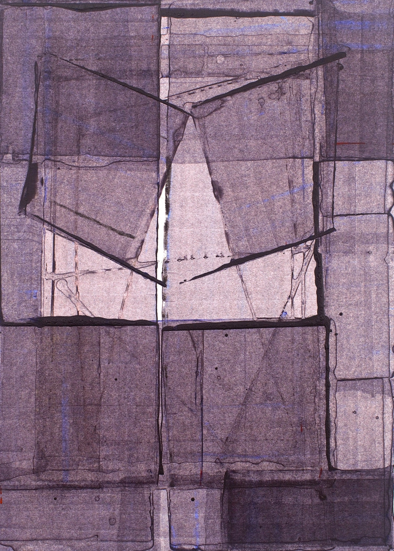 Untitled 21' abstract acrylic painting by artist Yash Chawardol, 12x8 inch, on paper
