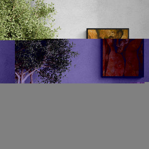 In-situ view of Np Pandey's 'Untitled' painting in a room