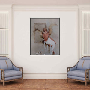 In-situ view of Mintu Mallick's 'Untitled 22 (A Glimpse of Eternity)' painting in a room