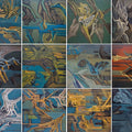 Untitled 22' contemporary acrylic painting by artist Chandan Bhowmick, 72x96 inch, on canvas