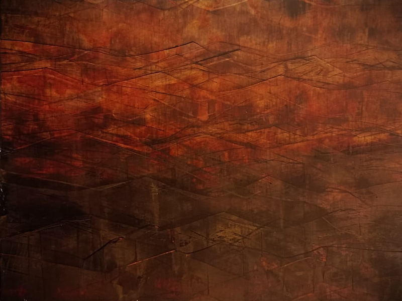 Untitled 22' abstract acrylic painting by artist Yash Chawardol, 8x10 inch, on paper