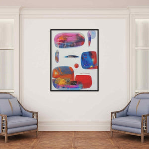 In-situ view of Yashwant Pawar's 'Untitled 23' painting in a room