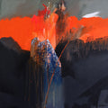 Untitled 23' contemporary acrylic painting by artist Pradip Sengupta, 24x24 inch, on canvas