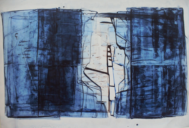 Untitled 23' abstract acrylic painting by artist Yash Chawardol, 8x12 inch, on paper