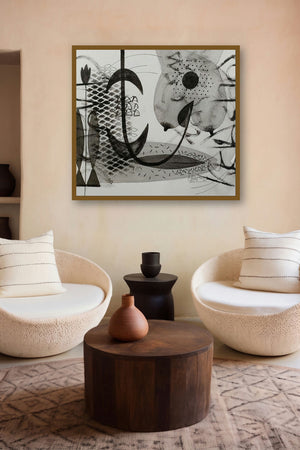 Untitled 237 (Cosmic Tapestry) by artist Narendra Jatav displayed in a Designer gallery