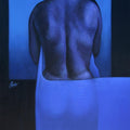 'Untitled 24' nude acrylic painting by artist Sunil Paraji Tambe, 48x24 inch, on canvas
