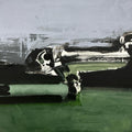 Untitled 24' abstract acrylic painting by artist Chaitan Bhosale, 36x36 inch, on canvas