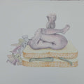 Erotic mixed-media drawing titled 'Untitled 25', 22x26 inch, by artist Mansi Sagar on Fabriano Paper