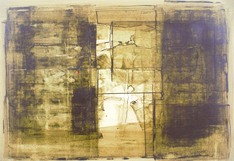 Untitled 25' abstract acrylic painting by artist Yash Chawardol, 8x12 inch, on paper