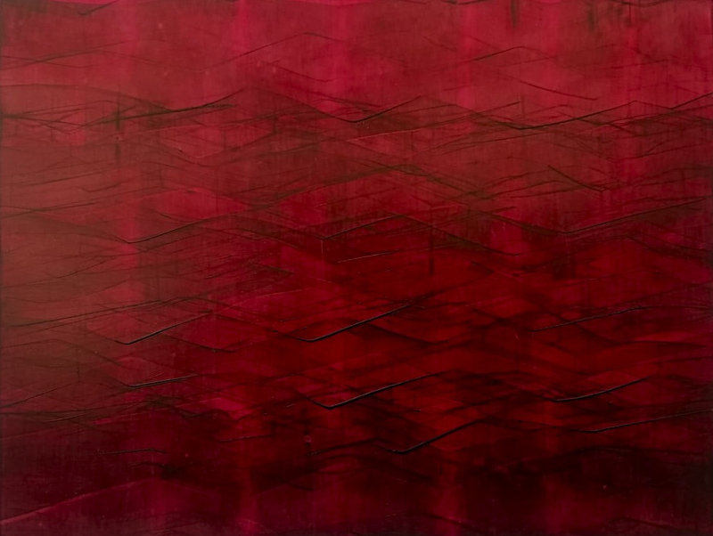 Untitled 25' abstract acrylic painting by artist Yash Chawardol, 8x10 inch, on paper