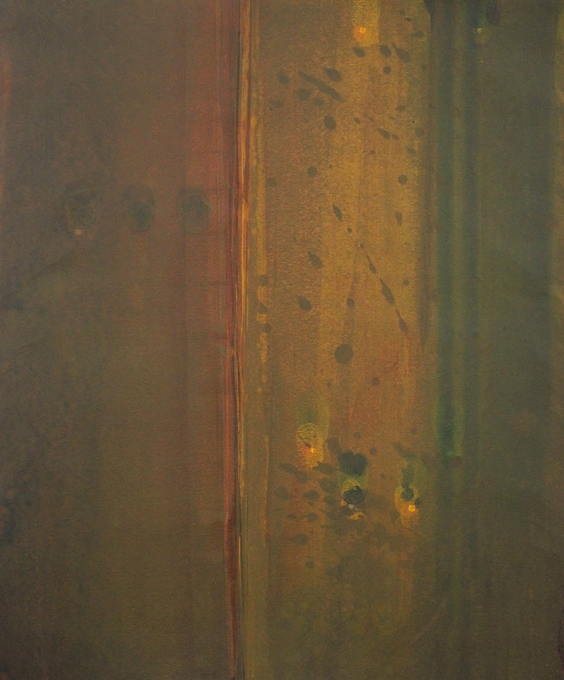 Untitled 27' abstract acrylic painting by artist Yash Chawardol, 17x14 inch, on paper