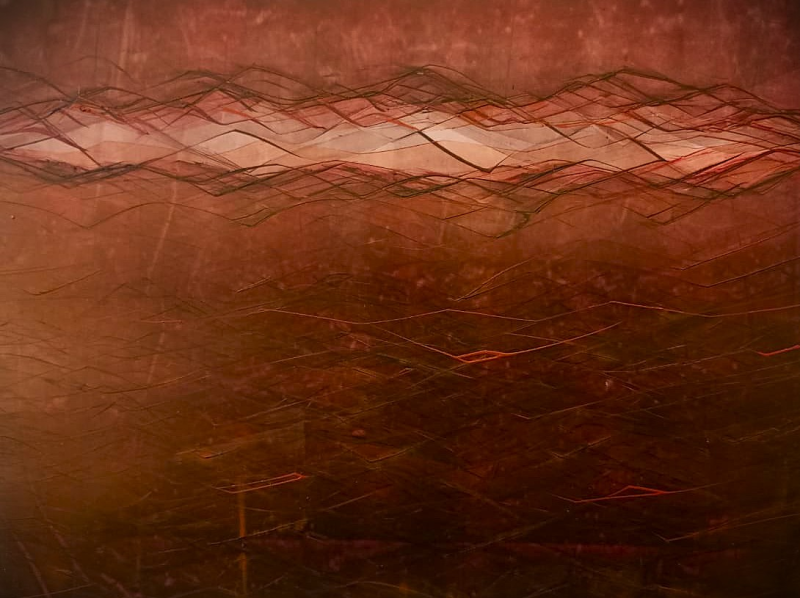 Untitled 27' abstract acrylic painting by artist Yash Chawardol, 8x10 inch, on paper