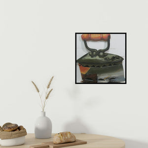 In-situ view of Somanth Adamane's 'Untitled 3 (The Old Iron)' painting in a room