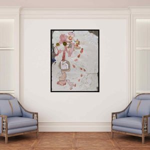 In-situ view of Subhadip Bhattacharya's 'Untitled 3' painting in a room