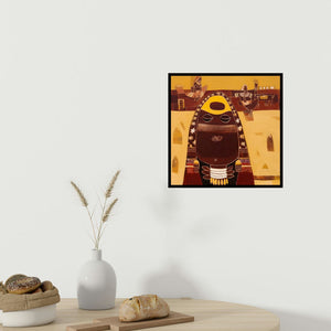 In-situ view of Vaishali Patil's 'Untitled 3 (The Veiled Figure)' painting in a room